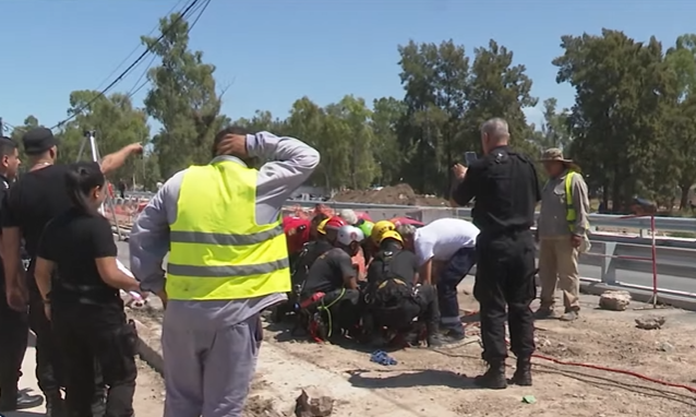 Está en estado crítico el obrero que cayó 7 metros en una obra