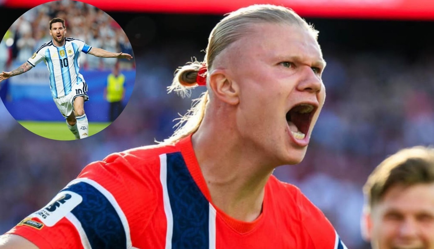 "Es un desquiciado": la reacción de Haaland al hat-trick de Messi | Deportes