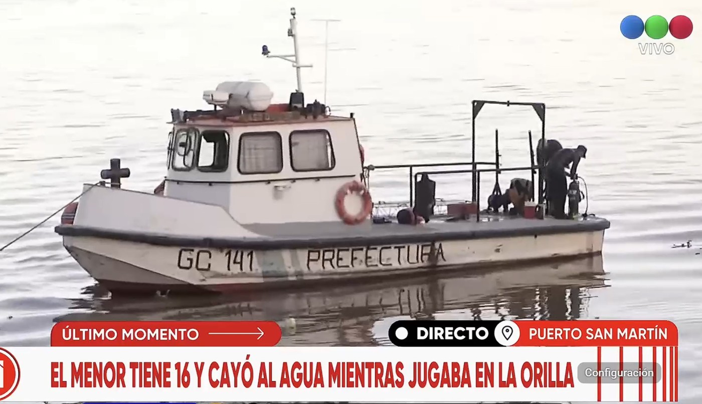 Intensa búsqueda de Samir, el adolescente que cayó al río en Puerto General San Martín | Rosario y la región