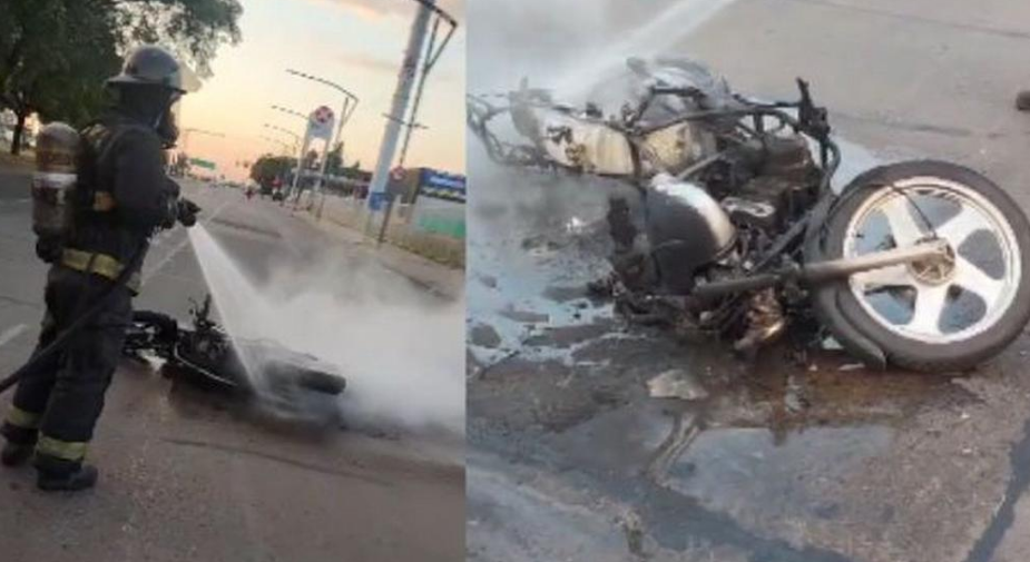 Un joven herido tras el incendio de su moto en Oroño | Rosario y la región