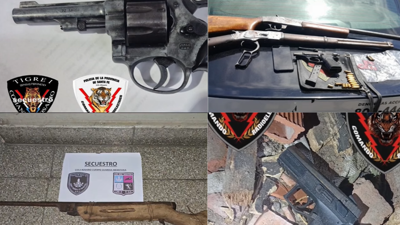 Policía detuvo a 17 personas y secuestró 17 armas de fuego en Rosario y Villa Gobernador Gálvez | Rosario y la región