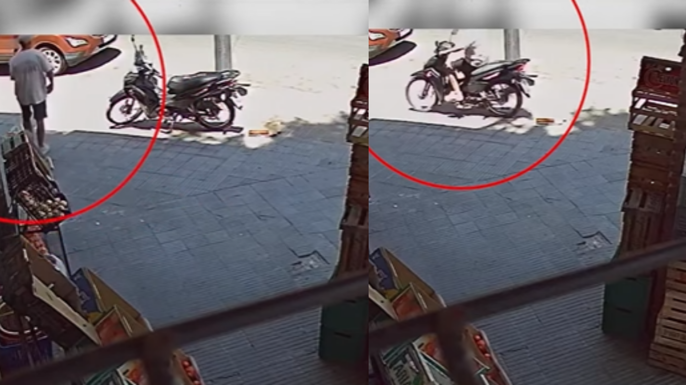 Robo de moto a plena luz del día y a cara descubierta | Rosario y la región