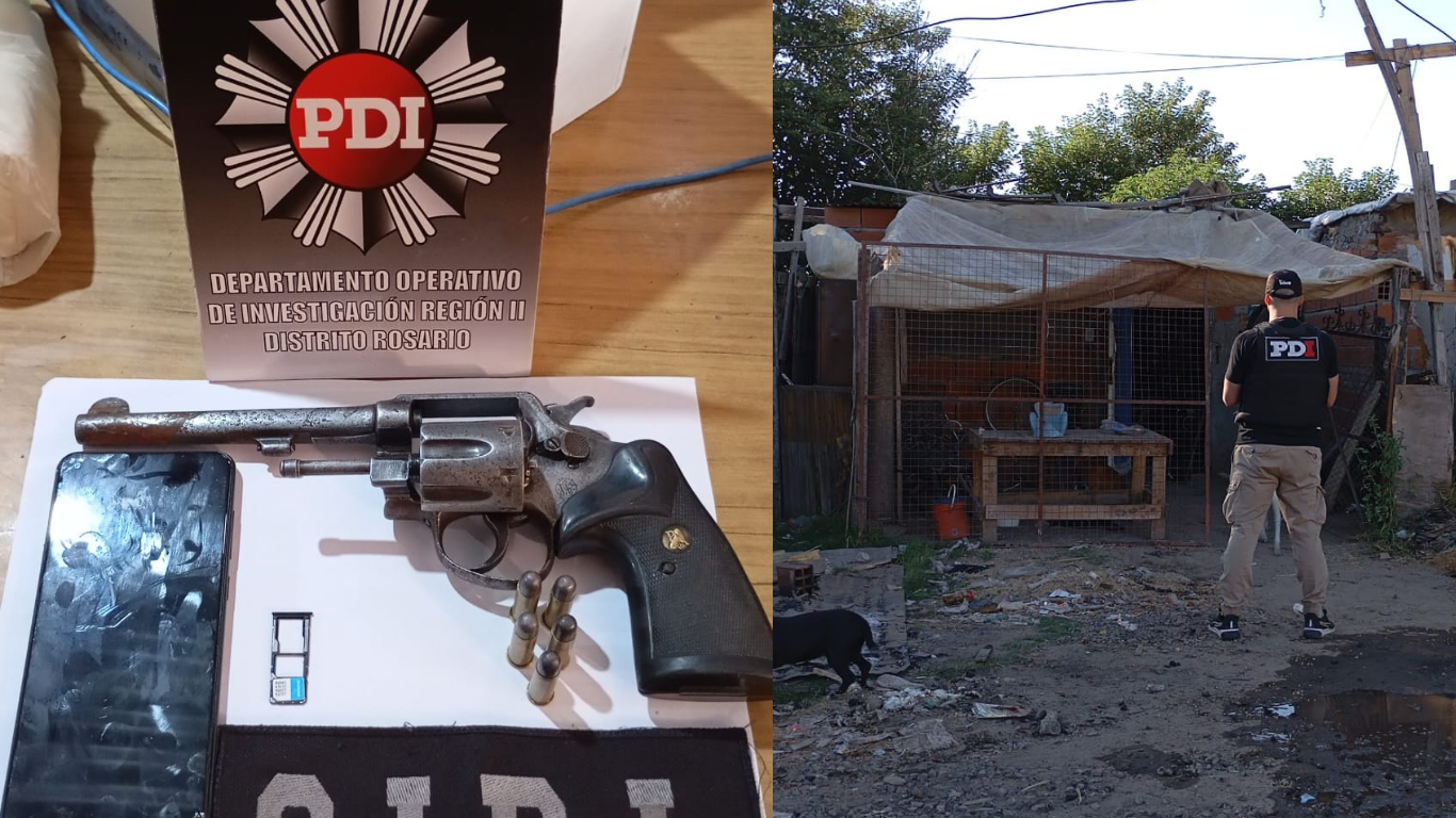Villa Gobernador Gálvez: detienen a un hombre por tenencia ilegal de un revólver calibre .38 | Rosario y la región