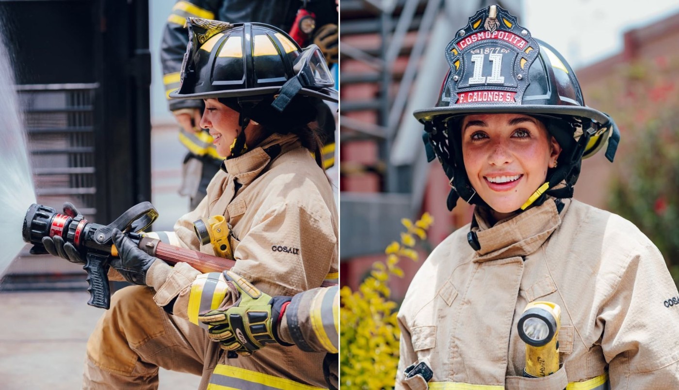 María Becerra se puso el uniforme y vivió un día como bombera voluntaria en Perú | Espectáculos