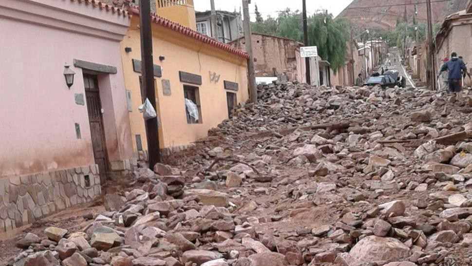 Jujuy: un alud de piedras y barro afectó a la población de Tilcara | Información General