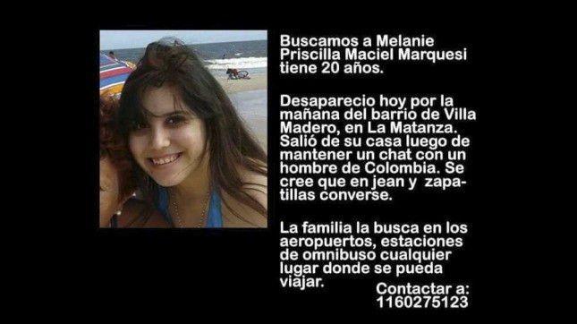 Buscan a una joven de 19 años y se sospecha que fue víctima de trata | Información General