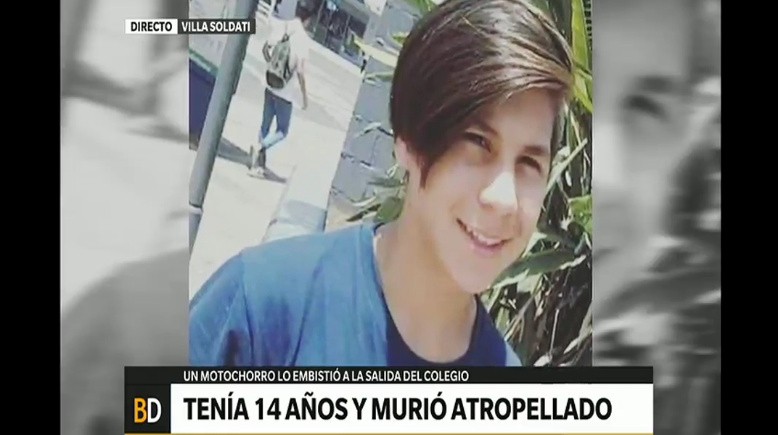 Villa Soldati: un adolescente de 14 años murió tras ser embestido por un motociclista a la salida de la escuela | Información General