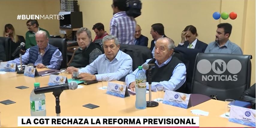 Dirigentes de la CGT rechazaron el proyecto de reforma previsional del Gobierno | Información General