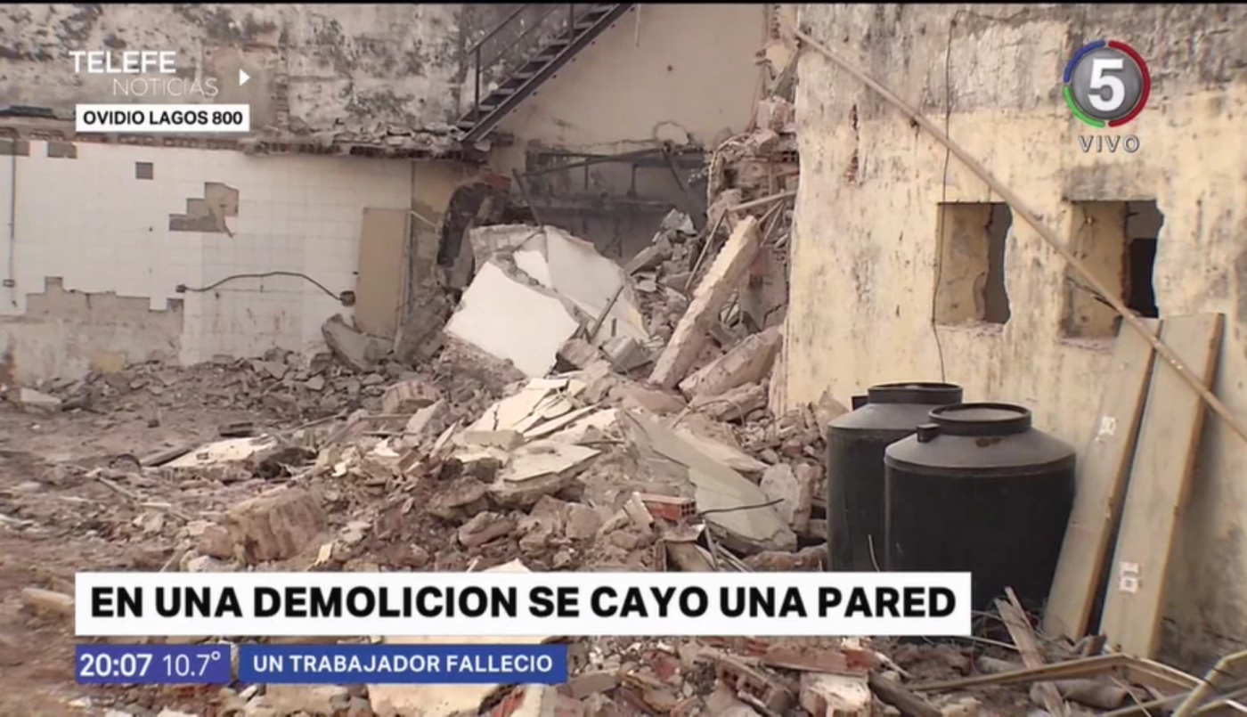 Un joven técnico murió aplastado por una pared en Ovidio Lagos al 800 | Información General