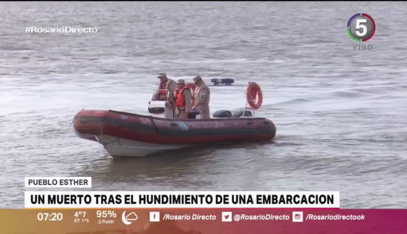 Un muerto y cuatro desaparecidos tras el hundimiento de una embarcación en Pueblo Esther | Información General