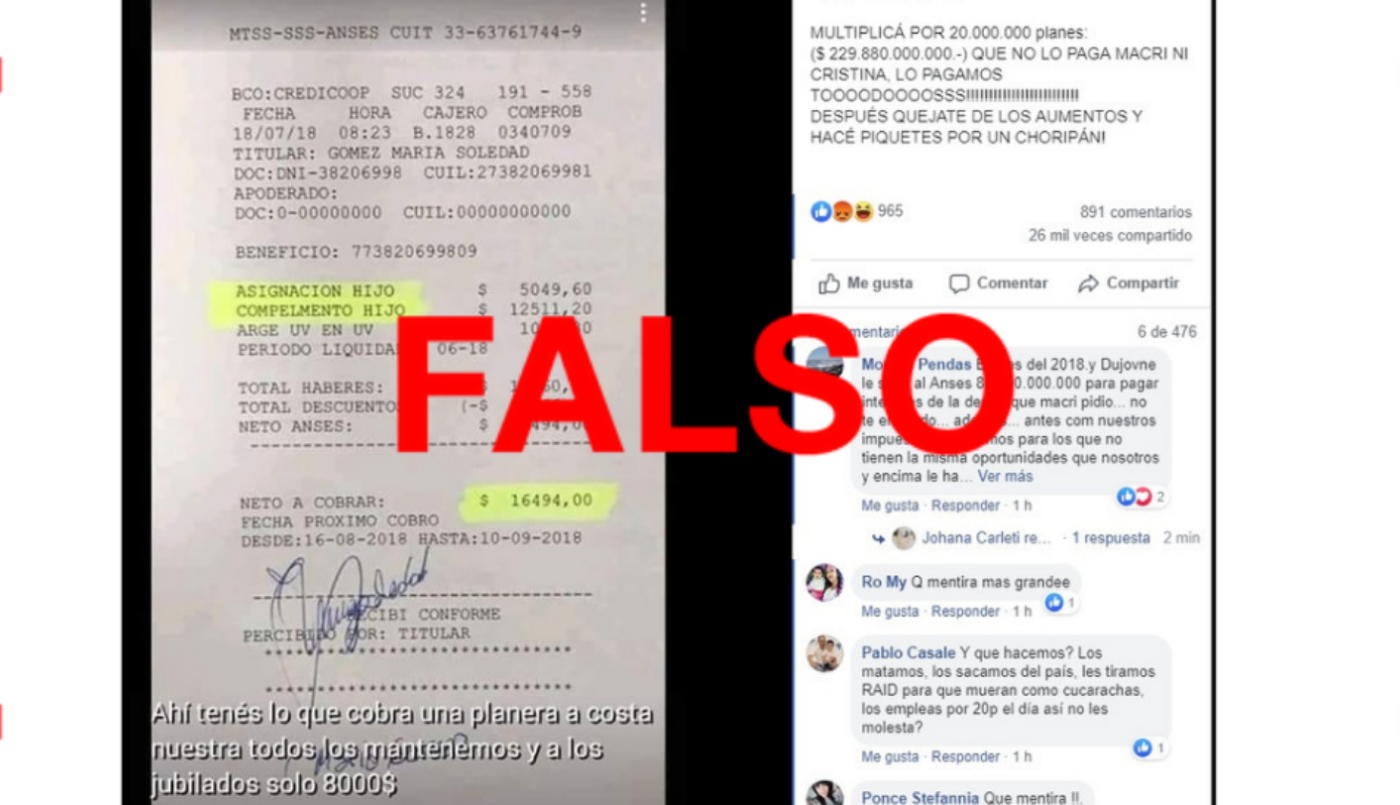Es falso este posteo viral sobre la AUH: no hay 20 millones de personas que cobran casi $16.500 por mes | Tecnología