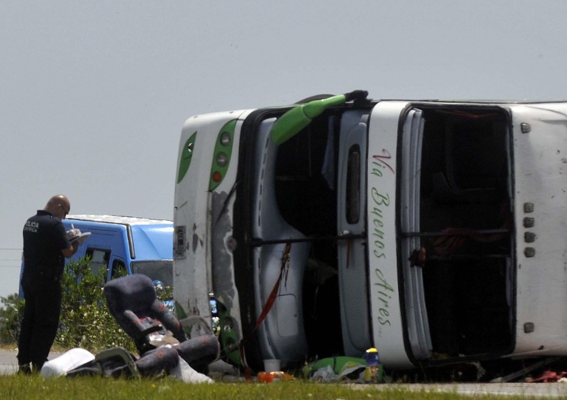 Las pericias toxicológicas al chofer del micro que volcó en la ruta 2 dieron negativas | Información General