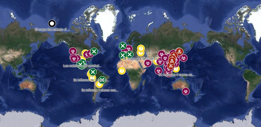 Un mapa interactivo muestra la evolución en tiempo real de los casos de coronavirus en el mundo | Internacionales
