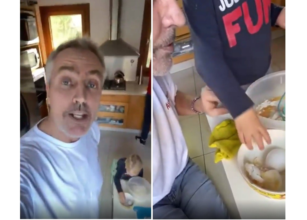 Mirko cumplió 3 años y se preparó su propia torta | Espectáculos