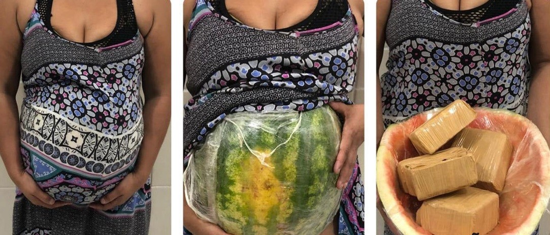 Con media sandía como "panza", simulaba un embarazo y transportaba cocaína | Internacionales