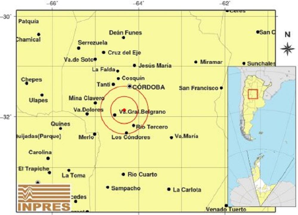 Temblor en Córdoba con epicentro en Calamuchita | Información General