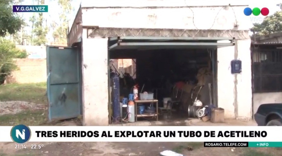 Explotó un tubo de acetileno en un taller mecánico: tres heridos | Información General