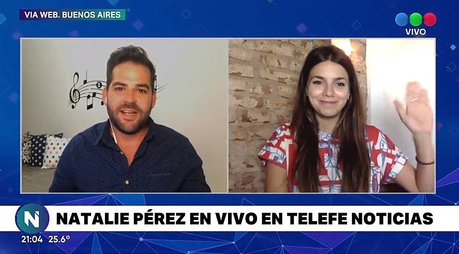 Natalie Pérez estuvo en vivo en Telefe Noticias | Entretenimiento