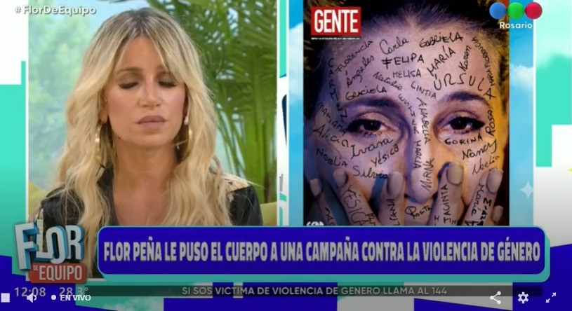 Flor Peña puso su cuerpo a una campaña de violencia de género | Entretenimiento