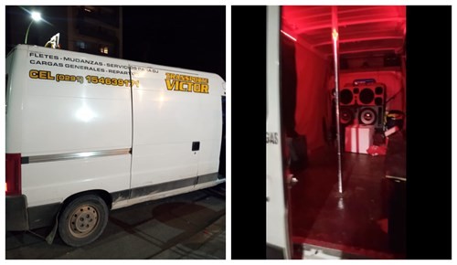 Festejan despedida de solteras en un furgón transformado en discoteca con luces y caño para bailar | Información General