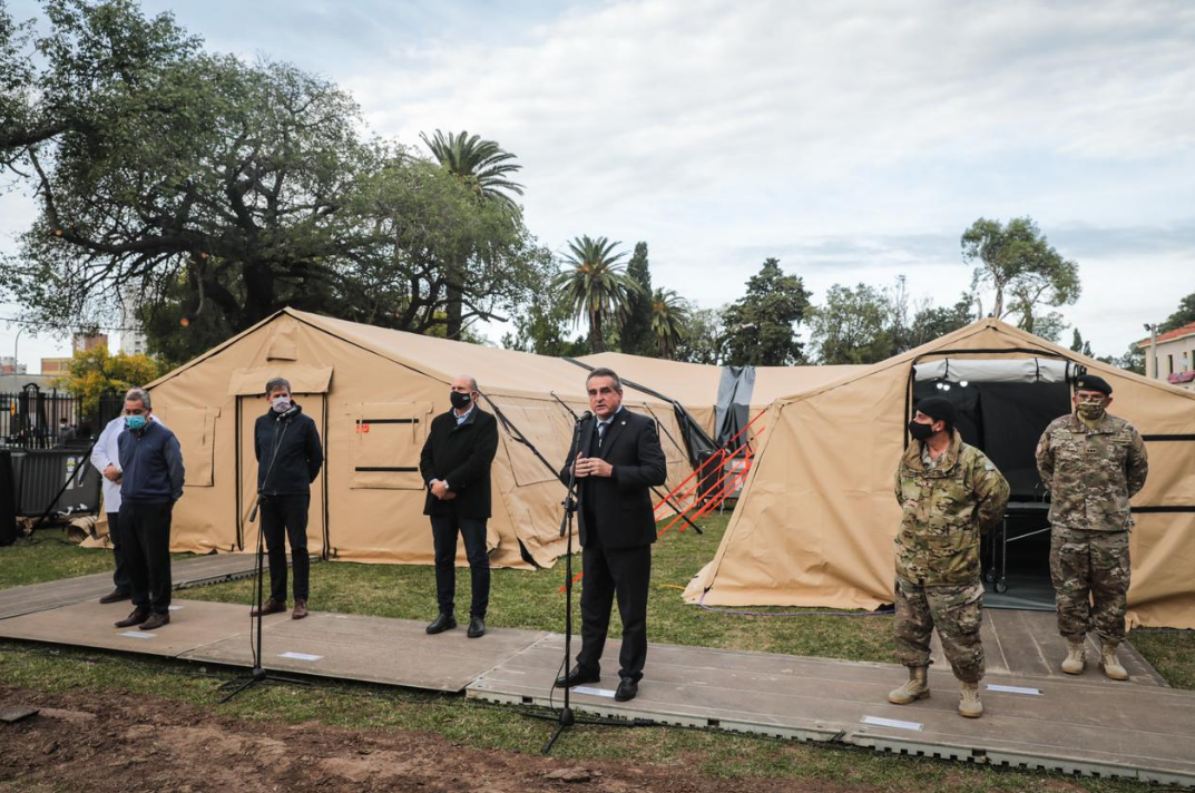 Está listo para ser utilizado el Hospital Militar de campaña frente al Cullen | Rosario y la región