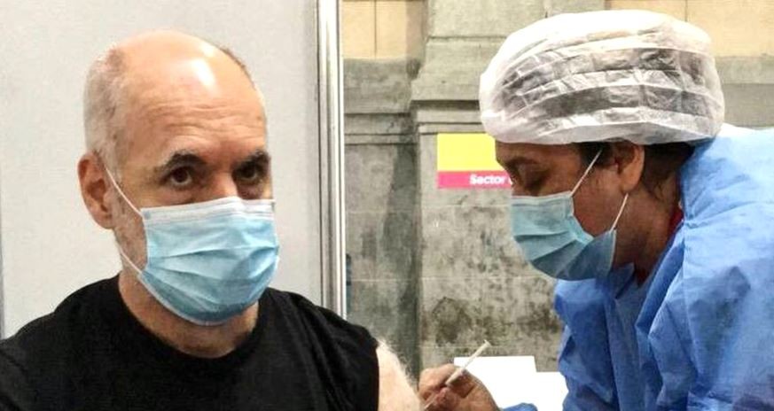 Horacio Rodríguez Larreta se vacunó contra el Covid-19 en la Usina del Arte | Política