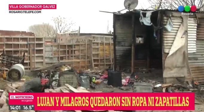 Villa Gobernador Gálvez: un incendio hizo que una familia perdiera su casa | Rosario y la región