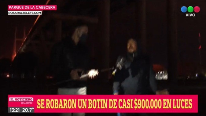 Robo sistemático de luminaria pública en el Parque de la Cabecera | Rosario y la región