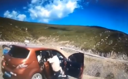 Video: estacionó en un mirador, no puso el freno de mano y cayó al vacío | Internacionales