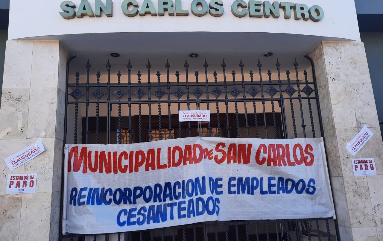 Municipales de San Carlos Centro realizan paro por tiempo indeterminado | Información General