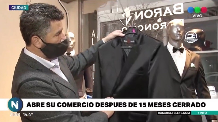 Después de 15 meses, vuelven al ruedo los locales de alquiler de trajes | Rosario y la región