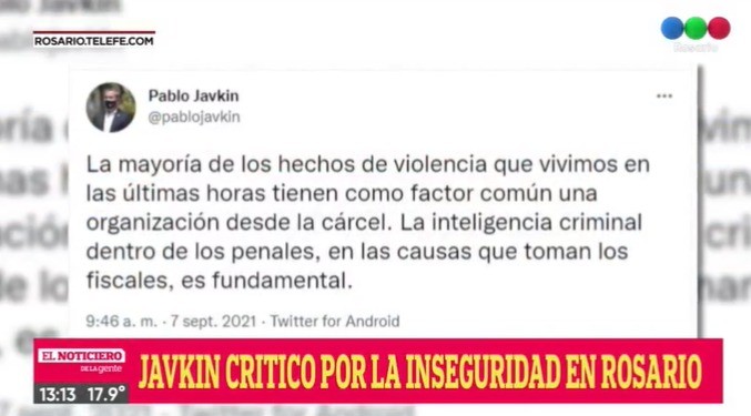 Javkin se refirió por redes al crimen de la causa Alvarado | Rosario y la región