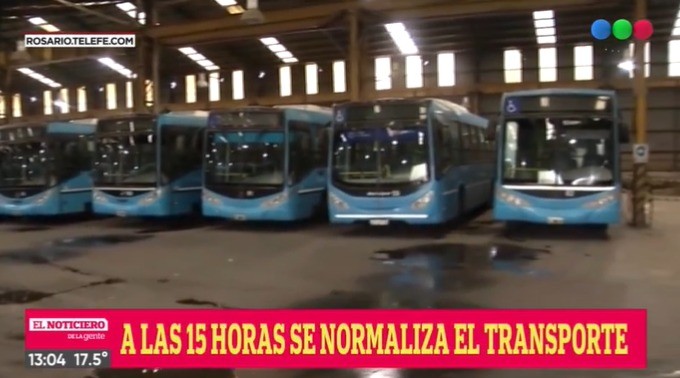 Sin 8 líneas de transporte por un paro de UTA | Rosario y la región