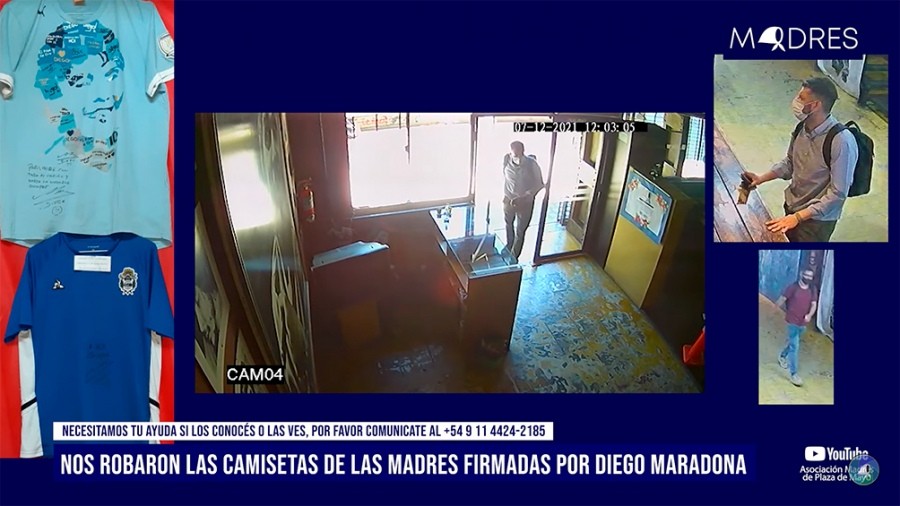 Robaron camisetas firmadas por Maradona del local de las Madres | Información General