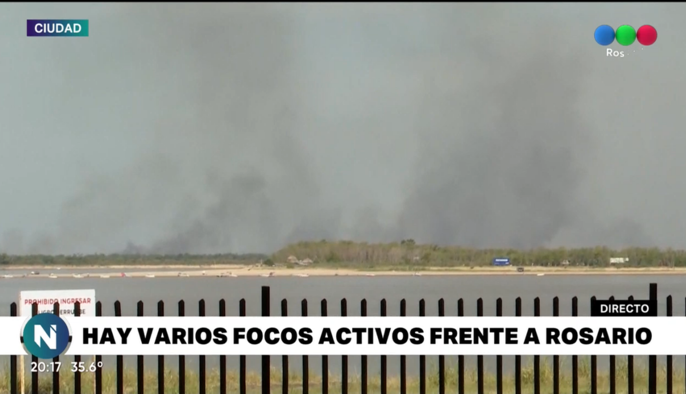 Continúan los incendios en las islas entrerrianas: hay dos importantes focos frente a Rosario | Rosario y la región
