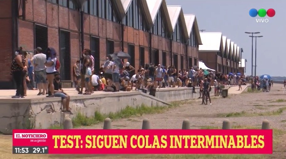 Covid: siguen colas interminables para hisoparse | Rosario y la región