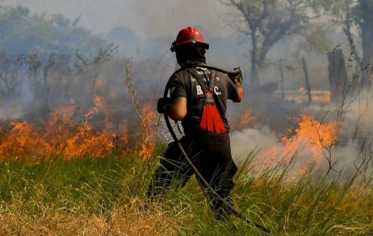 Brigadistas combaten focos activos de incendios forestales en Río Negro y Corrientes | Información General