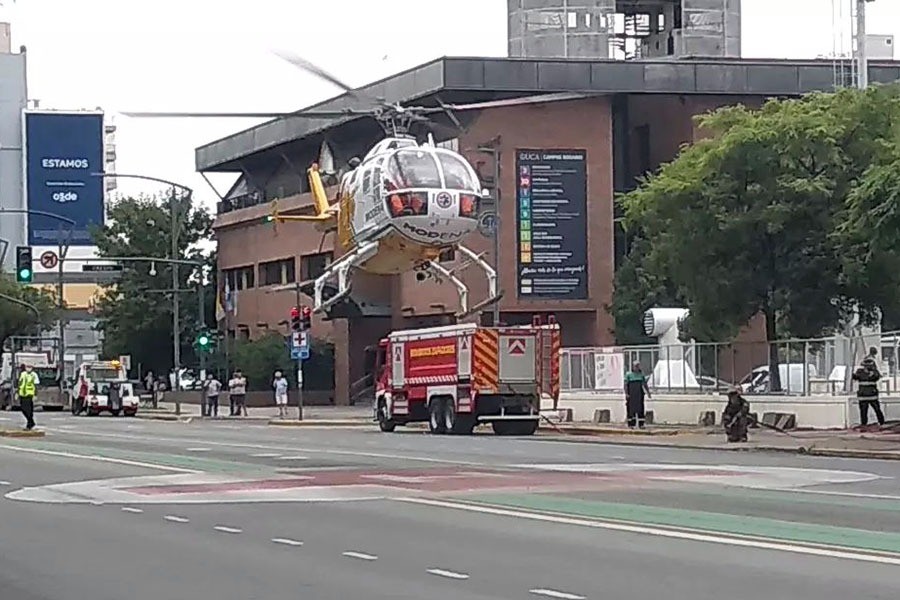 Chocó con un camión y lo trasladaron grave en helicóptero hacia el Heca | Rosario y la región