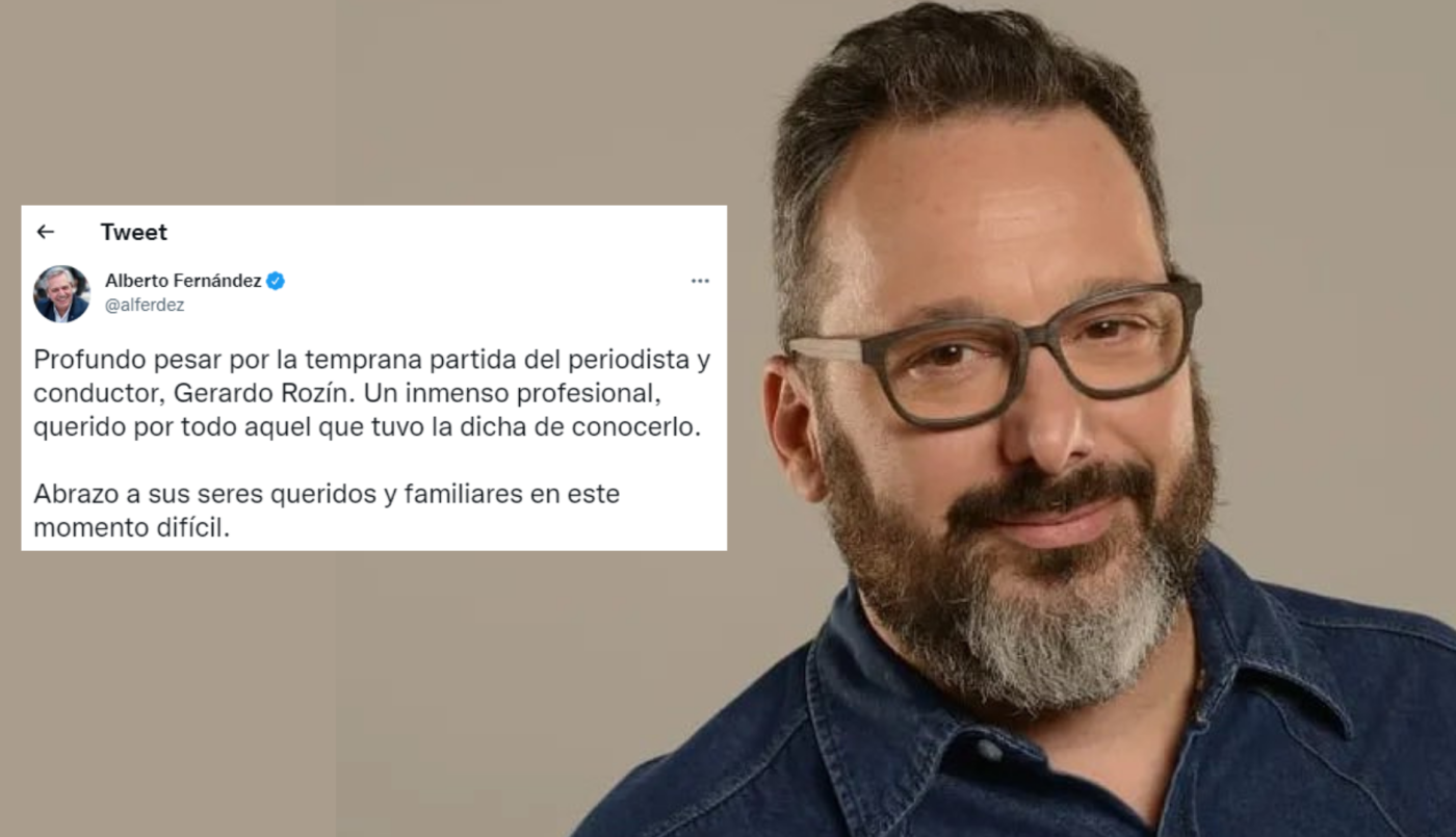 El mensaje de Alberto Fernández por la muerte de Gerardo Rozín | Información General