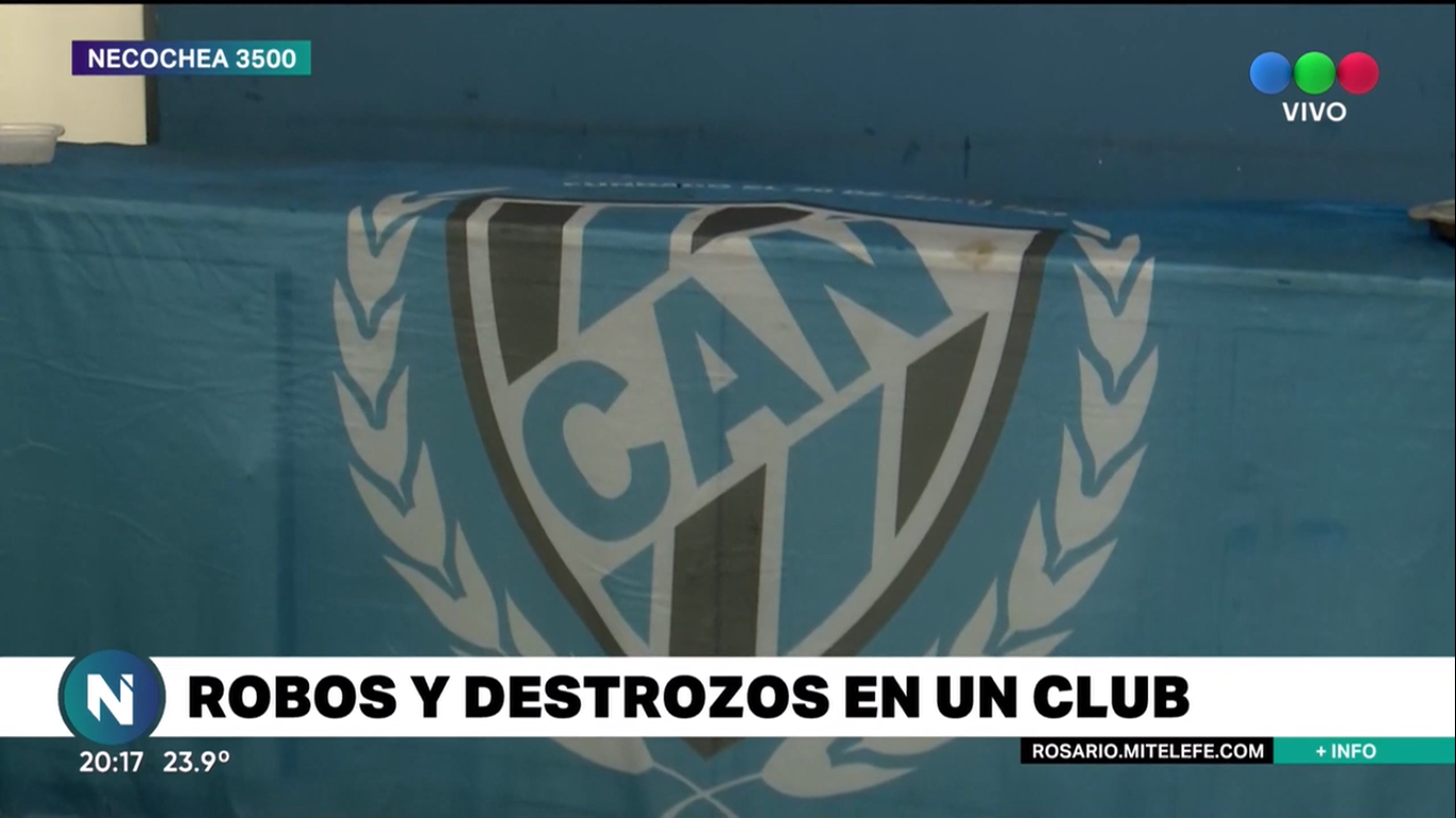 Robo y destrozos en el club Necochea | Rosario y la región