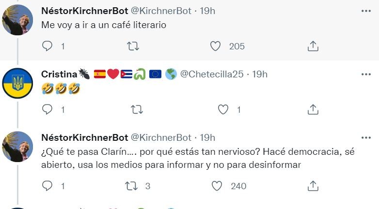 Insólita discusión en Twitter: una mujer se cruzó con bot que publica frases de Néstor Kirchner | Tecnología