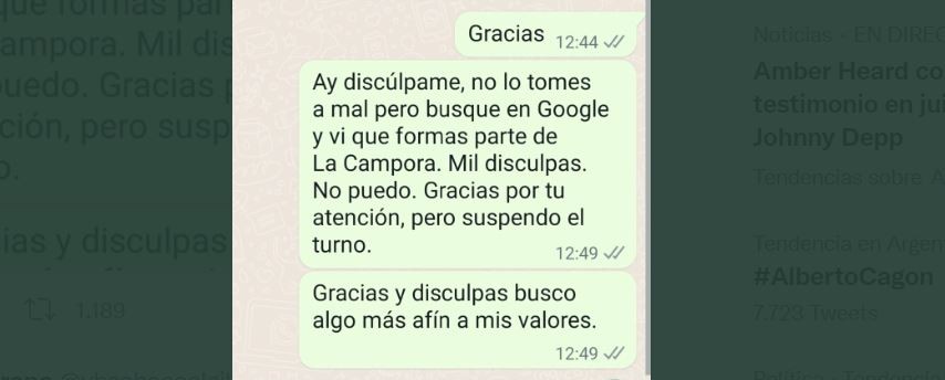 Canceló el psicólogo de su hija porque militaba en La Cámpora: "Perdón, pero busco algo más afín a mis valores” | Tecnología