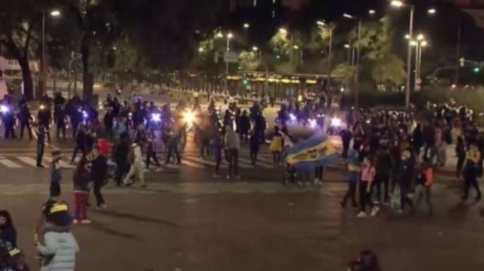 Incidentes en el Obelisco durante los festejos de Boca | Información General