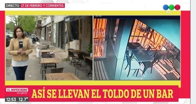 Se robaron el toldo de un bar de 27 de febrero y Corrientes | Rosario y la región