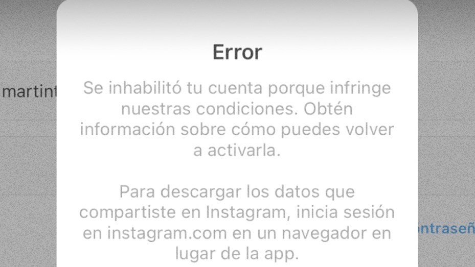 Falla en Instagram: suspende a usuarios sin motivo | Tecnología