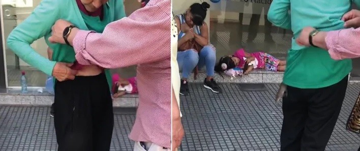 Video: estaba en la fila de un banco y se le metió una rata en la ropa | Información General