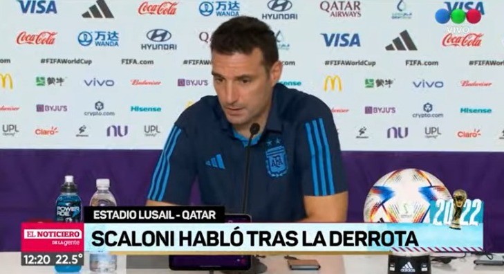 "Es difícil de asimilar", admitió Scaloni tras la dura derrota y remarcó: "No queda otra que ganar los dos partidos" | Qatar 2022