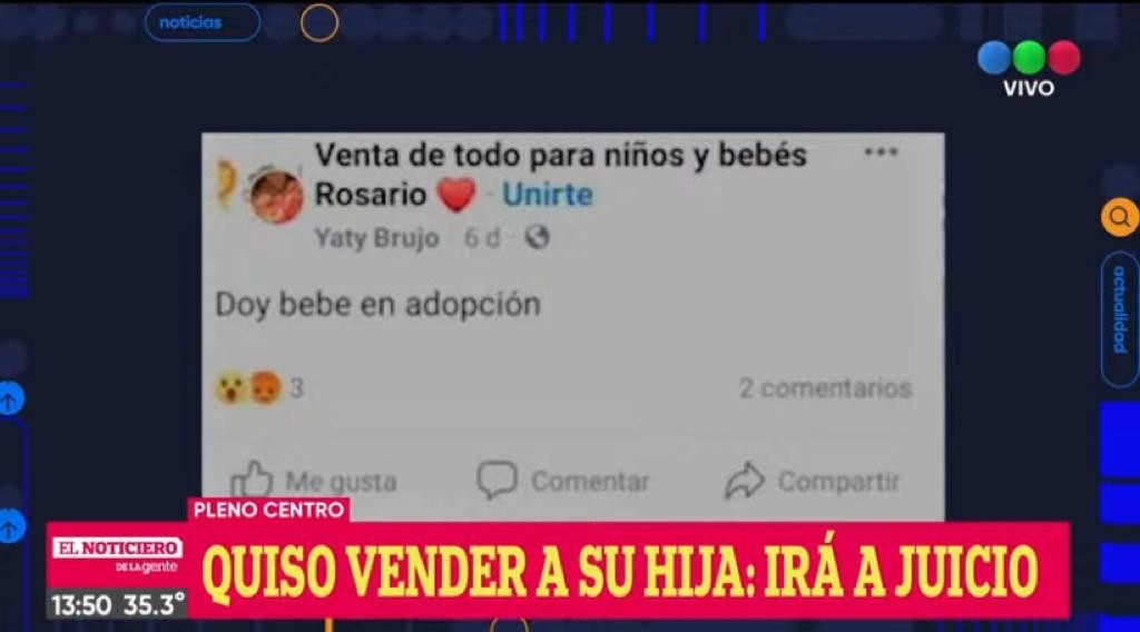 Quiso vender a su beba por Facebook: irá a juicio | Rosario y la región