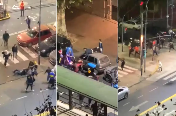 Emboscada batalla campal entre hinchas de Boca y Colo-Colo | Información General