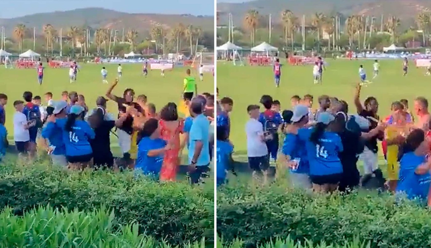 Video: dos padres terminaron a los facazos en un partido de fútbol infantil | Información General